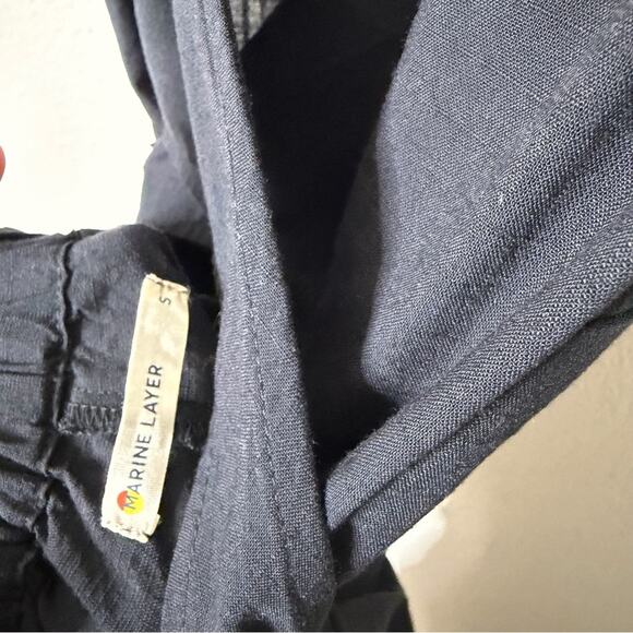 Marine Layer Black Eloise Belted Jumpsuit Womens Size S - Picture 8 of 10